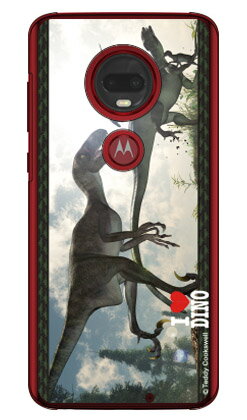 Dinosaur Design 恐竜デザインシリーズ 「デイノニクスとテノントサウルス」 (クリア) moto g7 PLUS XT1965 MVNOスマホ(SIMフリー端末) mvno simフリー 携帯 motog7plus モトローラ スマホ moto g7 plus xt1965 moto g7 plus ケース moto g7 plus 送料無料