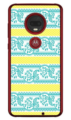 レースストライプ エメラルド （クリア） moto g7 PLUS XT1965 MVNOスマホ（SIMフリー端末） Coverfull mvno simフリー 携帯 motog7plus モトローラ スマホ moto g7 plus xt1965 moto g7 plus ケース moto g7 plus カバー モトローラ moto g7 送料無料