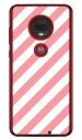 Cf LTD ピンキーコレクション ストライプA （クリア） moto g7 PLUS XT1965 MVNOスマホ（SIMフリー端末） Coverfull mvno simフリー 携..