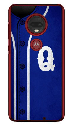 Cf LTD ベースボール イニシャル ブルー Q （クリア） moto g7 PLUS XT1965 MVNOスマホ（SIMフリー端末） Coverfull mvno simフリー 携帯 motog7plus モトローラ スマホ moto g7 plus xt1965 moto g7 plus ケース moto g7 plus カバー 送料無料