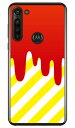 DRIP レッド イエロー (クリア) moto g8 power XT2041 MVNOスマホ(SIMフリー端末) SECOND SKIN moto g8 power ケース moto g8 power カバー モトg8パワー ケース モトg8パワー カバー モトジー8パワー ケース モトジー8パワー カバー 送料無料(2)