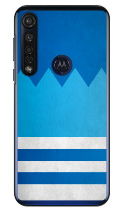 【送料無料】 Cf LTD ダービーコレクション 競馬 騎手 勝負服 【44】 水色・白袖・青鋸歯形・袖青二本輪 （クリア） / for moto g8 plus XT2019/MVNOスマホ（SIMフリー端末） 【Coverfull】mvno simフリー 携帯 motog8plus モトローラ スマホ moto g8 plus xt2019 moto