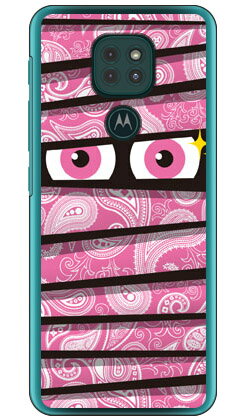 ミイラくん ペイズリーピンク （クリア） moto g9 PLAY XT2083 MVNOスマホ（SIMフリー端末） YESNO moto g9 play ケース moto g9 play カバー モトg9play ケース モトg9play カバー モトジー9プレイ ケース モトジー9プレイ カバー motog9play 送料無料