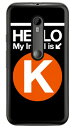 【送料無料】 Cf LTD サブウェイイニシャル K オレンジ (クリア) / for Moto G XT1541/MVNOスマホ(SIMフリー端末) 【Coverfull】moto g xt1541 ケース moto g xt1541 カバー moto g 3rd ケース moto g 3rd カバー moto g 3rd gen ケース moto g 3rd gen