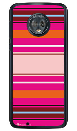 Moisture Stripe ピンク （クリア） design by Moisture Moto G6 XT1925 MVNOスマホ（SIMフリー端末） SECOND SKIN moto g6 ケース moto g6 カバー motog6 ケース motog6 カバー モト g6 ケース モト g6 カバー モトg6ケース 送料無料