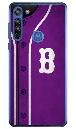 Cf LTD ベースボール イニシャル パープル B （クリア） moto g8 XT2045 MVNOスマホ（SIMフリー端末） Coverfull ハードケース moto g8 ケース moto g8 カバー モトg8 ケース モトg8 カバー モトジー8 ケース モトジー8 カバー motog8 送料無料
