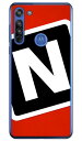 Cf LTD キャンプ イニシャル レッド×ブラック N (クリア) moto g8 XT2045 MVNOスマホ(SIMフリー端末) Coverfull ハードケース moto g8 ケース moto g8 カバー モトg8 ケース モトg8 カバー モトジー8 ケース モトジー8 カバー motog8 送料無料(2)