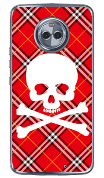 【送料無料】 スカルパンク レッド （ソフトTPUクリア） / for Moto X4 XT1900/MVNOスマホ（SIMフリー端末） 【SECOND SKIN】moto x4 ケース moto x4 カバー motox4 ケース motox4 カバー モト x4 ケース モト x4 カバー モトx4ケース モトx4カバー simフリー android