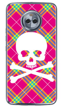 【送料無料】 スカルパンク ピンク （ソフトTPUクリア） / for Moto X4 XT1900/MVNOスマホ（SIMフリー端末） 【SECOND SKIN】moto x4 ケース moto x4 カバー motox4 ケース motox4 カバー モト x4 ケース モト x4 カバー モトx4ケース モトx4カバー simフリー android