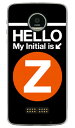 【送料無料】 Cf LTD サブウェイイニシャル Z オレンジ (クリア) / for Moto Z Play XT1635/MVNOスマホ(SIMフリー端末) 【Coverfull】moto z play ケース moto z play カバー モトzplay ケース モトzplay カバー モトゼットプレイ ケース モトゼットプレイ カバー