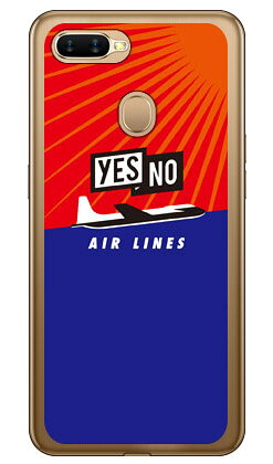 YESNO AIR LINES レッド×ブルー （ソフトTPUクリア） OPPO AX7 MVNOスマホ（SIMフリー端末） YESNO oppo スマホ oppo スマートフォン oppo スマホケース oppo スマホカバー オッポ スマホケース オッポ スマホカバー フランスメーカー OPPO 送料無料