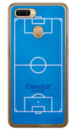 サッカーコート ブルー（クリア） OPPO AX7 MVNOスマホ（SIMフリー端末） Coverfull ハードケース oppo スマホ oppo スマートフォン oppo スマホケース oppo スマホカバー オッポ スマホケース オッポ スマホカバー フランスメーカー OPPO 送料無料