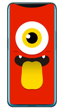 ひとつめくん レッド （クリア） Find X MVNOスマホ（SIMフリー端末） YESNO ハードケース find x スマホ find x スマートフォン find x スマホケース find x スマホカバー ファインドX スマホケース ファインドX スマホカバー 送料無料(2)