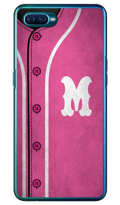 Cf LTD ベースボール イニシャル ピンク M （クリア） OPPO Reno A MVNOスマホ（SIMフリー端末）・楽天モバイル Coverfull oppo スマホ oppo スマートフォン oppo スマホケース oppo スマホカバー オッポ スマホケース オッポ スマホカバー 送料無料