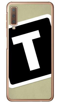 Cf LTD キャンプ イニシャル ベージュ×ブラック T （クリア） Galaxy A7 MVNOスマホ（SIMフリー端末）・楽天モバイル Coverfull galaxy a7 スマホ galaxy a7 スマートフォン galaxy a7 スマホケース galaxy a7 スマホカバー ギャラクシーA7 送料無料