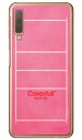 バレーコート ピンク(クリア) Galaxy A7 MVNOスマホ(SIMフリー端末)・楽天モバイル Coverfull galaxy a7 スマホ galax...