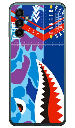 シャーク ハンターカモ ブルー （クリア） Galaxy M23 5G SM-M236Q MVNOスマホ（SIMフリー端末） YESNO ハードケースgalaxy m23 5g sm-m236q スマホ galaxy m23 5g sm-m236q スマートフォン galaxy m23 5g sm-m236q スマホケース galaxy m23 5g sm-m236q 送料無料