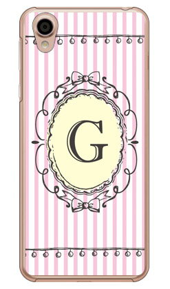 Cf LTD イニシャル アルファベット G ピンク （クリア） Android One X4・AQUOS sense plus SH-M07 Y!mobile・MVNOスマホ（SIMフリー端末） Coverfull android one x4 ケース android one x4 カバー アンドロイドワンx4ケース 送料無料