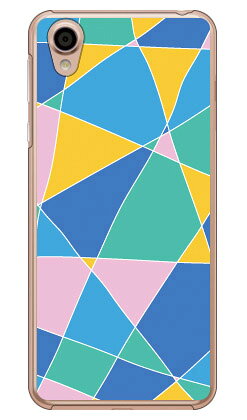 ステンドグラス ブルー （クリア） Android One X4・AQUOS sense plus SH-M07 Y!mobile・MVNOスマホ（SIMフリー端末） Coverfull android one x4 ケース android one x4 カバー アンドロイドワンx4ケース アンドロイドワンx4カバー x4ケース 送料無料