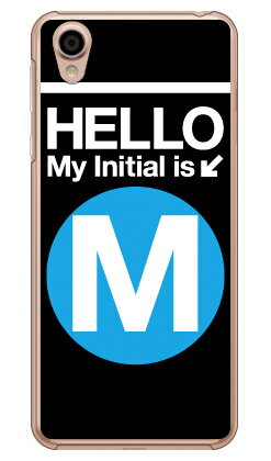 Rakuten - Cf LTD サブウェイイニシャル M サックスブルー （クリア） Android One X4・AQUOS sense plus SH-M07 Y!mobile・MVNOスマホ（SIMフリー端末） Coverfull android one x4 ケース android one x4 カバー アンドロイドワンx4ケース 送料無料
