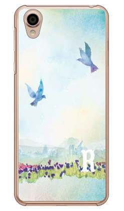 Cf LTD バード イニシャル R （クリア） Android One X4・AQUOS sense plus SH-M07 Y!mobile・MVNOスマホ（SIMフリー端末） Coverfull android one x4 ケース android one x4 カバー アンドロイドワンx4ケース 送料無料