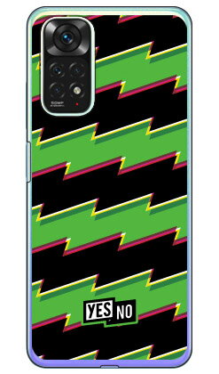 ライトニングボーダー グリーン （ソフトTPUクリア） Redmi Note 11 MVNOスマホ（SIMフリー端末） YESNO 平面 受注生産 スマホケース ソフトケースredmi note 11 スマホ redmi note 11 スマートフォン redmi note 11 スマホケース redmi note 10 pro 送料無料