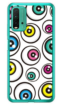 アイズ ホワイト （ソフトTPUクリア） Redmi 9T M2010J19SR MVNOスマホ（SIMフリー端末）・Y!mobile YESNO redmi 9t m2010j19sr スマホ redmi 9t m2010j19sr スマートフォン redmi 9t スマホケース m2010j19sr スマホカバー レッドミー 送料無料