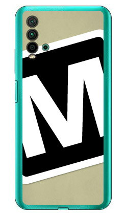 Cf LTD キャンプ イニシャル ベージュ×ブラック M （クリア） Redmi 9T M2010J19SR MVNOスマホ（SIMフリー端末）・Y!mobile Coverfull redmi 9t m2010j19sr スマホ redmi 9t m2010j19sr スマートフォン redmi 9t m2010j19sr スマホケース redmi 送料無料