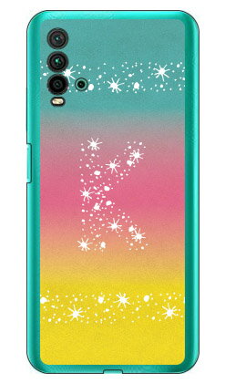 Cf LTD アロハ イニシャル トロピカル K （クリア） Redmi 9T M2010J19SR MVNOスマホ（SIMフリー端末）・Y!mobile Coverfull redmi 9t m2010j19sr スマホ redmi 9t m2010j19sr スマートフォン redmi 9t m2010j19sr スマホケース redmi m2010j19sr 送料無料(2.0)