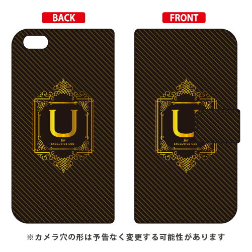 【送料無料】 手帳型スマートフォンケース Cf LTD ラグジュアリー イニシャル アルファベット U （ゴールドイエロー） / for iPhone 6s Plus/Apple 【Coverfull】iphone6splus ケース iphone6splus カバー iphone 6s plus ケース iphone 6s plus カバー