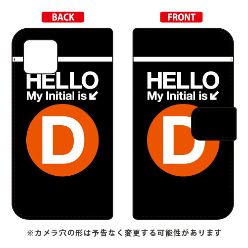 手帳型スマートフォンケース Cf LTD サブウェイ イニシャル アルファベット D （オレンジ） iPhone 11 Apple Coverfull 手帳型ケース ..