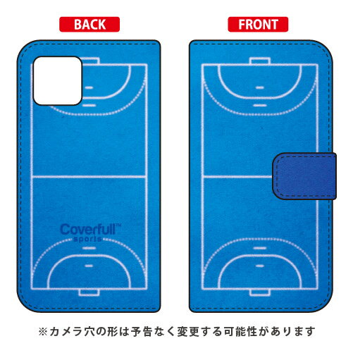 手帳型スマートフォンケース ハンドボールコート ブルー iPhone 11 Apple Coverfull カバフル 受注生産 スマホケース 手帳型ケース アッ...