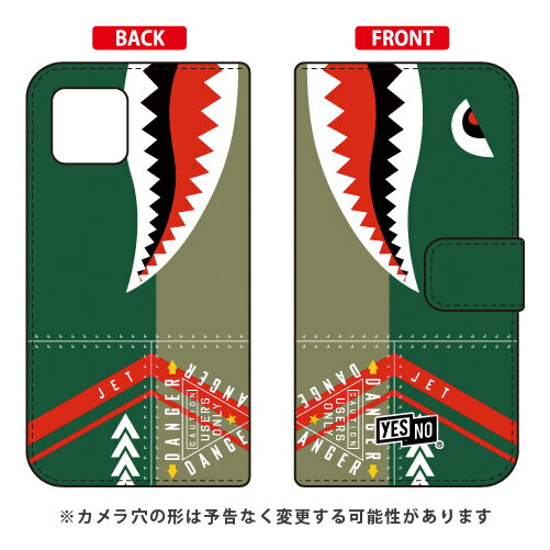 手帳型スマートフォンケース シャーク グリーン iPhone 11 Apple YESNO 受注生産 スマホケース 手帳型ケース アップル iphone11 iphone11 ケース iphone11 カバー アイフォーン11 ケース アイフォーン11 カバー 送料無料