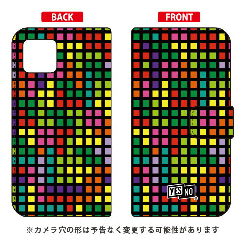 手帳型スマートフォンケース ブロック ブラック マルチ iPhone 11 Apple YESNO 受注生産 スマホケース 手帳型ケース アップル iphone11 iphone11 ケース iphone11 カバー アイフォーン11 ケース アイフォーン11 カバー 送料無料