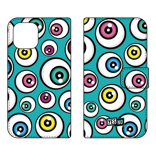 手帳型スマートフォンケース アイズ エメラルド iPhone 12 Apple YESNO イエスノー 受注生産 スマホケース 手帳型ケース アップル iphone12 iphone12 ケース iphone12 カバー アイフォーン12 ケース アイフォーン12 カバー 送料無料