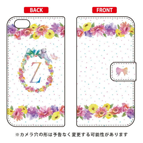手帳型スマートフォンケース Cf LTD イニシャル パステルフラワー Z iPhone 6s Apple Coverf…