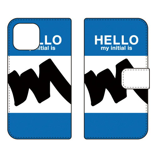 手帳型スマートフォンケース Cf LTD ハロー イニシャル アルファベット M （ブルー） iPhone 13 mini Apple Coverfull アップル iphone13 mini iphone13 mini ケース iphone13 mini カバー アイフォーン13ミニ ケース アイフォーン13ミニ カバー 送料無料(2)