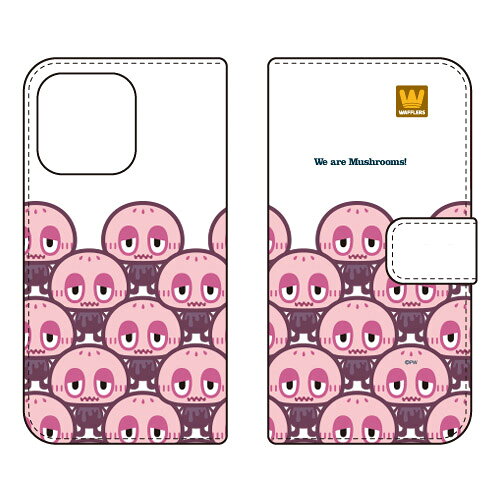 手帳型スマートフォンケース 「mushrooms」 design by PansonWorks iPhone 13 Pro Apple SECOND SKIN スマホケース 手帳型ケース iphone13pro ケース iphone13pro カバー アイフォーン13プロ ケース アイフォーン13プロ カバー アイフォン 13プロ 送料無料