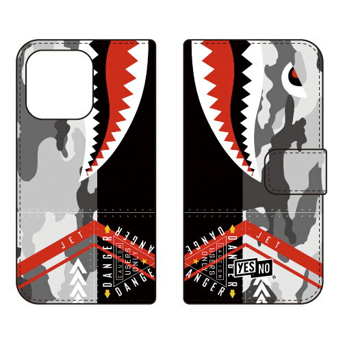 手帳型スマートフォンケース シャーク アーバンカモ iPhone14 Pro Max (6.7インチ) YESNOiphone 14 pro max ケース iphone 14 pro max 本体 保護 iphone 14 pro max case iphone 14 pro max フィルム iphone 14 pro max クリア iphone 14 pro max 送料無料