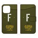 手帳型スマートフォンケース Cf LTD ミリタリー イニシャル アルファベット F (カーキ) iPhone14 Pro (6.1インチ) Coverfulliphone 14 pro ケース iphone 14 pro 本体 保護 iphone 14 pro フィルム iphone 14 pro スマホケース スマホカバー iphone 14 pro 送料無料(2)
