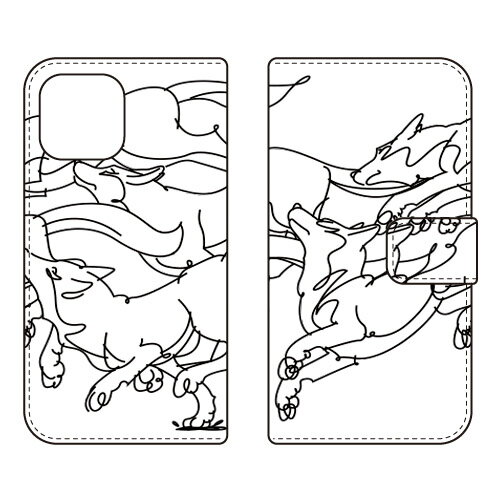 Rakuten - 手帳型スマートフォンケース Yohei Takahashi 「Wolvesline」 iPhone 13 Apple SECOND SKIN セカンドスキン 受注生産 スマホケース 手帳型ケース iphone13 ケース iphone13 カバー アイフォーン13 ケース アイフォーン13 カバー アイフォン 13 送料無料