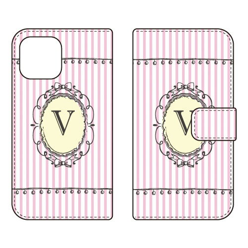 樂天商城 - 手帳型スマートフォンケース Cf LTD イニシャル アルファベット V （ピンク） iPhone14 (6.1インチ) Coverfulliphone 14 ケース iphone 14 本体 保護 iphone 14 カバー iphone 14 スマホケース iphone 14 スマホカバー iphone 14 フィルム 送料無料