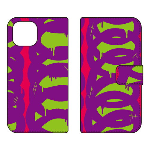 手帳型スマートフォンケース 441 「ramble」 iPhone 15 SECOND SKIN ケース カバー スマホケース 送料無料 耐衝撃 プリント 保護 衝撃吸収