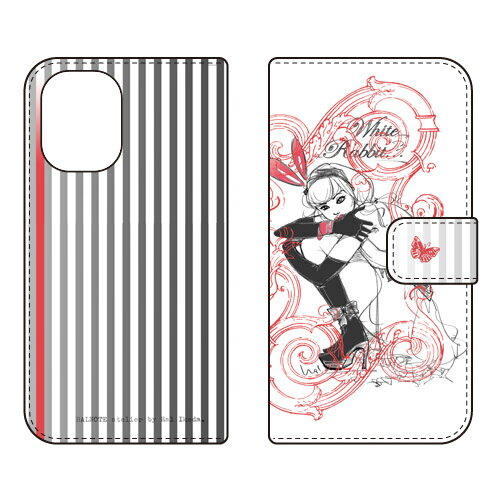 樂天商城 - 手帳型スマートフォンケース 池田ハル 「White Rabbit」 iPhone 16 SECOND SKIN ケース カバー スマホケース 送料無料 耐衝撃 プリント 保護 衝撃吸収