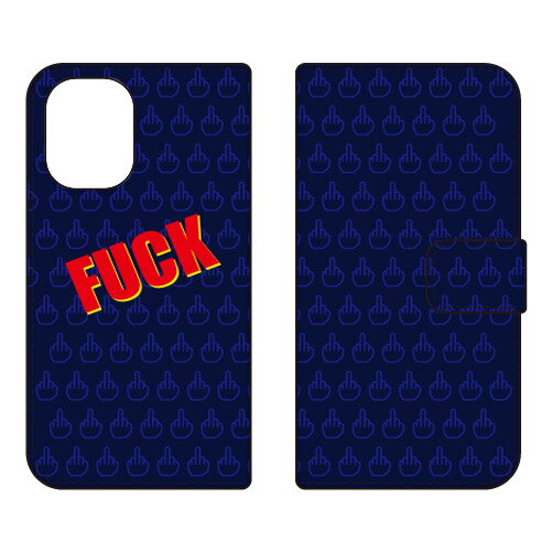 樂天商城 - 手帳型スマートフォンケース Cf LTD FUCK ネイビー iPhone 16 Coverfull ケース カバー スマホケース 送料無料 耐衝撃 プリント 保護 衝撃吸収