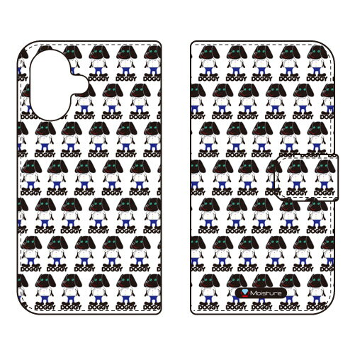 手帳型スマートフォンケース Moisture 「Doggy Runnin Pattern」 iPhone 17 Apple SECOND SKIN iphone17 ケース iphone17 カバー iPhone 17 ケース iPhone 17 カバー アイフォーン17 ケース アイフォーン17 カバー アイフォン17 ケース 送料無料