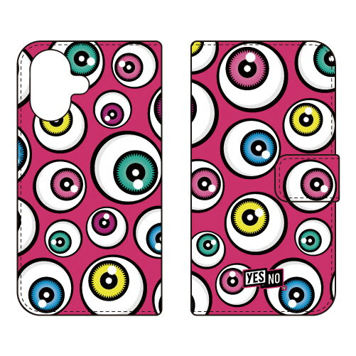 手帳型スマートフォンケース アイズ ピンク iPhone 17 Apple YESNO スマホケース 手帳型ケース iphone17 ケース iphone17 カバー iPhone 17 ケース iPhone 17 カバー アイフォーン17 ケース アイフォーン17 カバー アイフォン17 ケース 送料無料