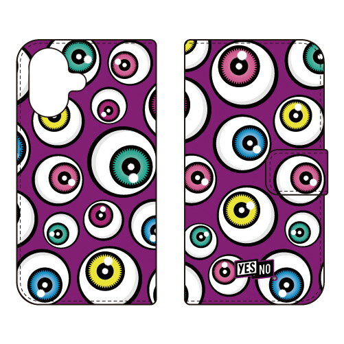 手帳型スマートフォンケース アイズ パープル iPhone 17 Apple YESNO スマホケース 手帳型ケース iphone17 ケース iphone17 カバー iPhone 17 ケース iPhone 17 カバー アイフォーン17 ケース アイフォーン17 カバー アイフォン17 ケース 送料無料