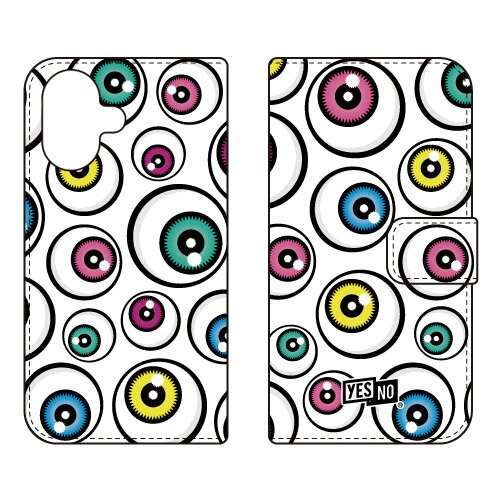 手帳型スマートフォンケース アイズ ホワイト iPhone 17 Apple YESNO スマホケース 手帳型ケース iphone17 ケース iphone17 カバー iPhone 17 ケース iPhone 17 カバー アイフォーン17 ケース アイフォーン17 カバー アイフォン17 ケース 送料無料