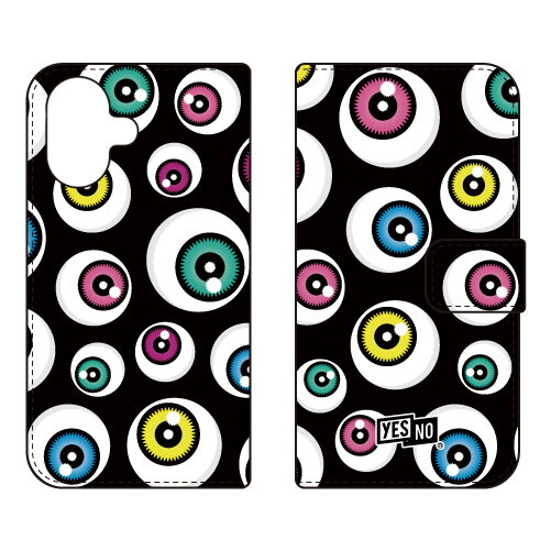 手帳型スマートフォンケース アイズ ブラック iPhone 17 Apple YESNO スマホケース 手帳型ケース iphone17 ケース iphone17 カバー iPhone 17 ケース iPhone 17 カバー アイフォーン17 ケース アイフォーン17 カバー アイフォン17 ケース 送料無料